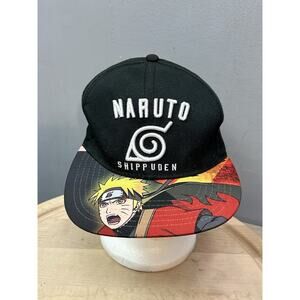 Naruto Shippuden Collection Manga‎ Flat Bill Hat Ball Cap Snapback Black